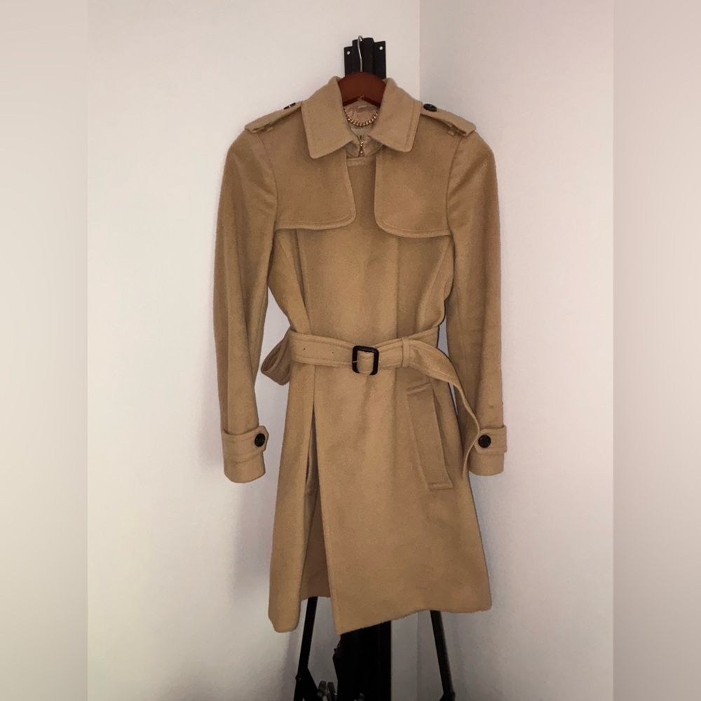 Burberry Classic Tan Women's Wool & Cashmere Coat